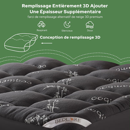 Surmatelas 2 Personne en Viscose de Bambou