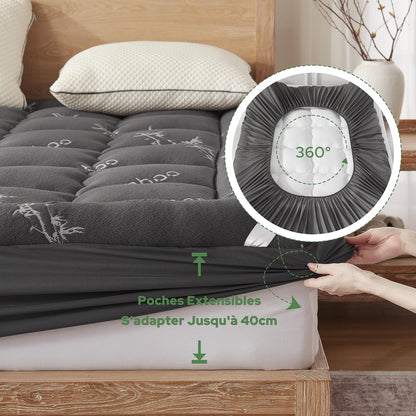 Surmatelas 2 Personne en Viscose de Bambou